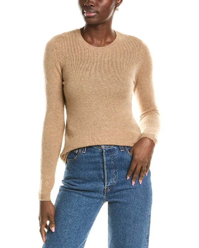 Forte Cashmere Crewneck Cashmere Sweater Elasticated Padded Insulated