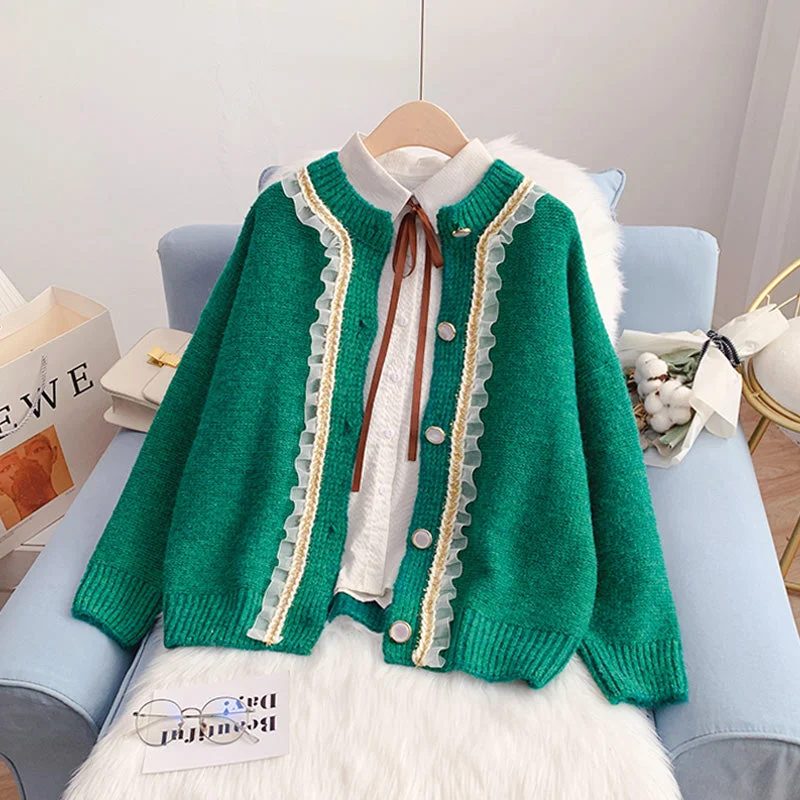 French Vintage sweater women's design sense niche cardigan 4975 Hooded Sweater Collared Sweater Shawl Collar French Vintage sweater women's design sense niche cardigan 4975 Hooded Sweater Collared Sweater Shawl Collar