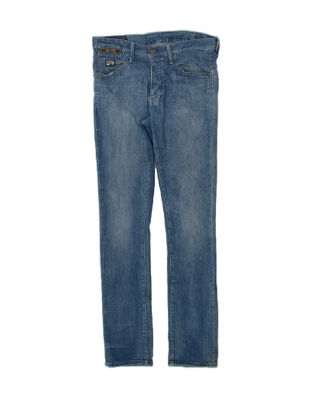 G-STAR Womens Slim Jeans W33 L34 Blue Comfortable Faded High-Rise Jeans