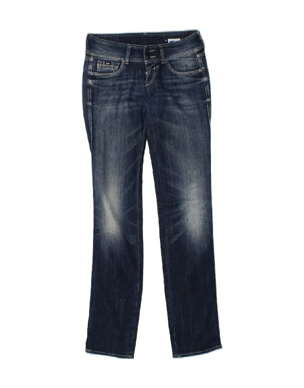 GAS Womens Skinny Jeans W27 L35 Navy Blue Cotton Casual Loose Fit Jeans