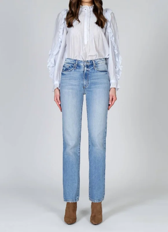 Georgia High Waisted Straight Jean In Go Your Own Way Casual Light Wash Jeans