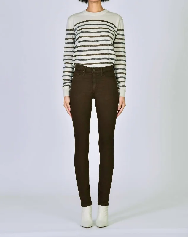 Gisele High Rise Skinny Jean In Wacky Tobaccy Fashionable Mom Jeans