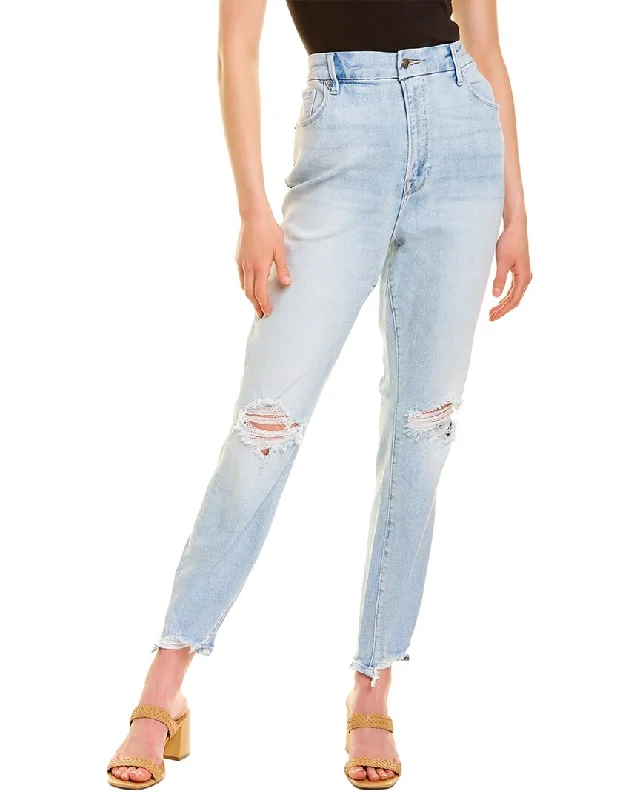 GOOD AMERICAN Good Waist Blue Skinny Jean Comfortable Faded High-Rise Jeans