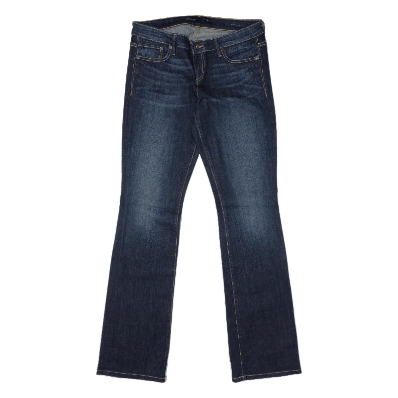GUESS Low Jeans Blue Denim Slim Bootcut Stone Wash Womens W32 L34 Trendy Skinny Fit Jeans