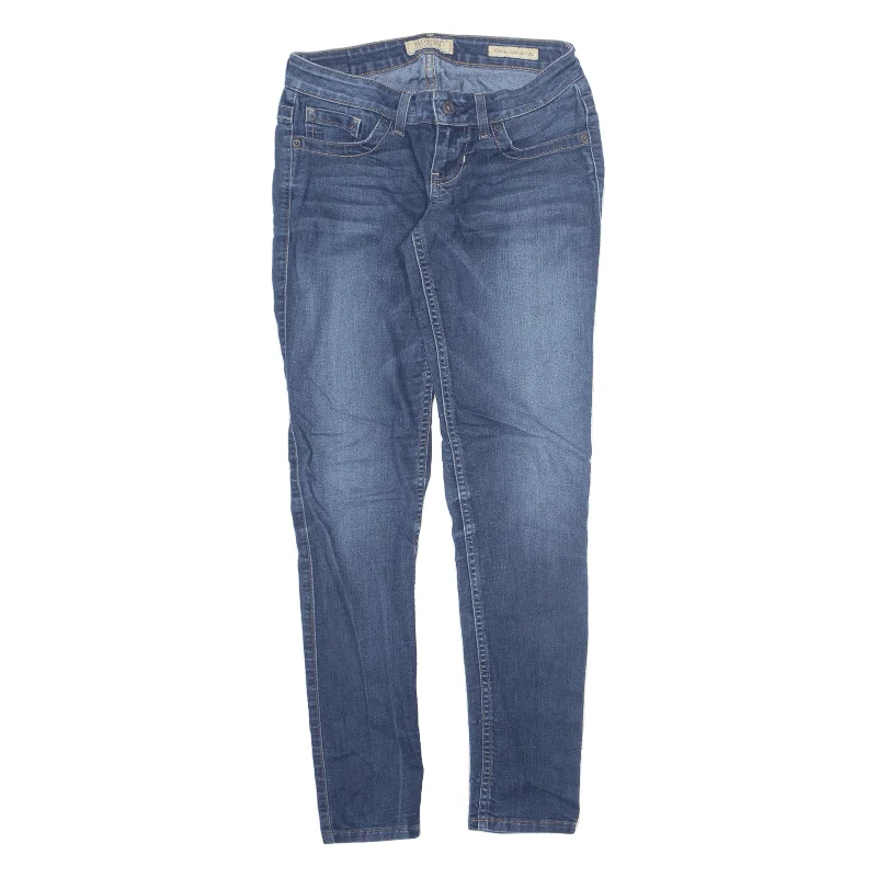 GUESS Low Rise Jeans Blue Denim Slim Skinny Stone Wash Womens W25 L28 Fashionable Slim Fit Jeans