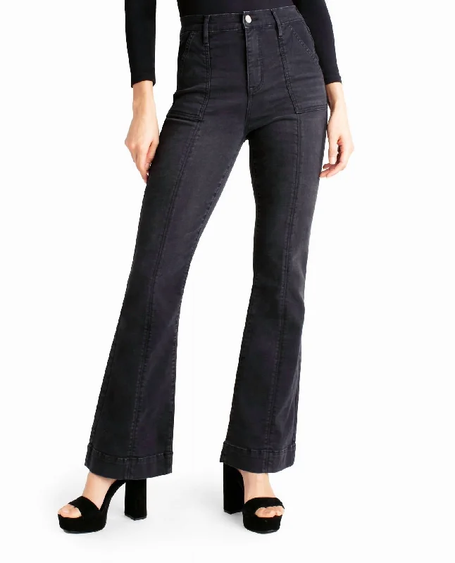 Harlem High Rise Flare Jean In Nm Black Stylish Slim Fit Denim