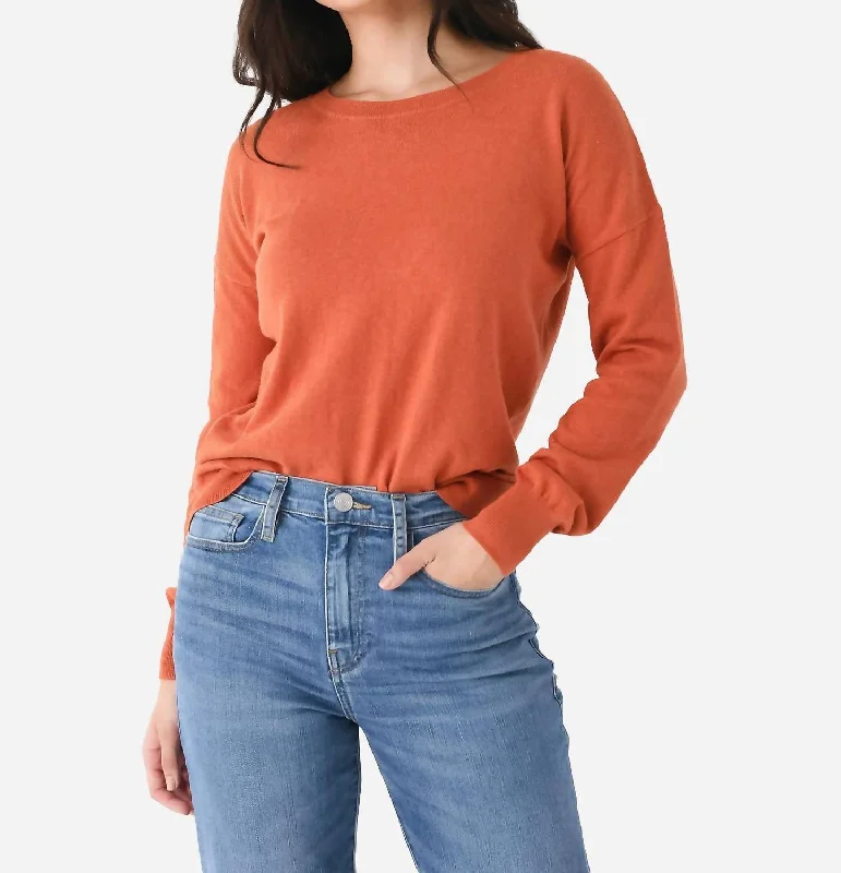 Heart Sleeve Sweater In Mink/amber Nylon Fabric Polyester Fabric Spandex Fabric