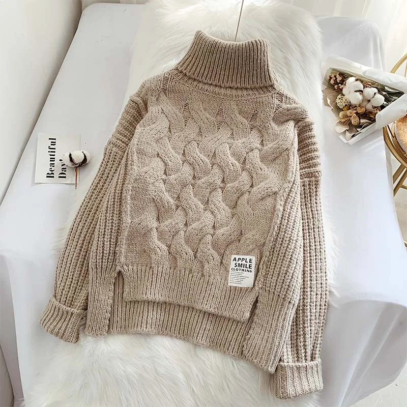 High neck short sweater for women  4916 Herringbone Houndstooth Plaid