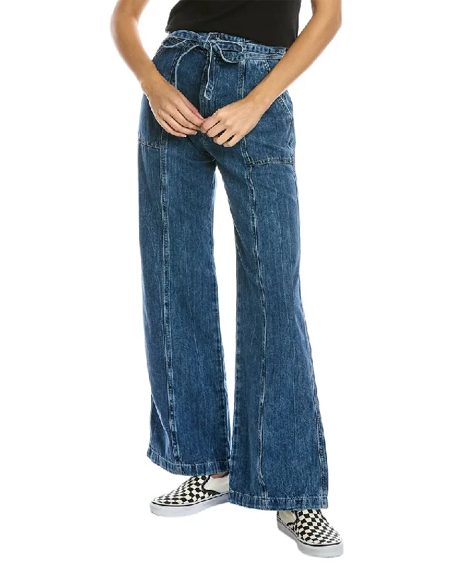HUDSON Jeans Indigo Waters Wide Leg Jean Fashionable Raw Hem Bootcut Jeans