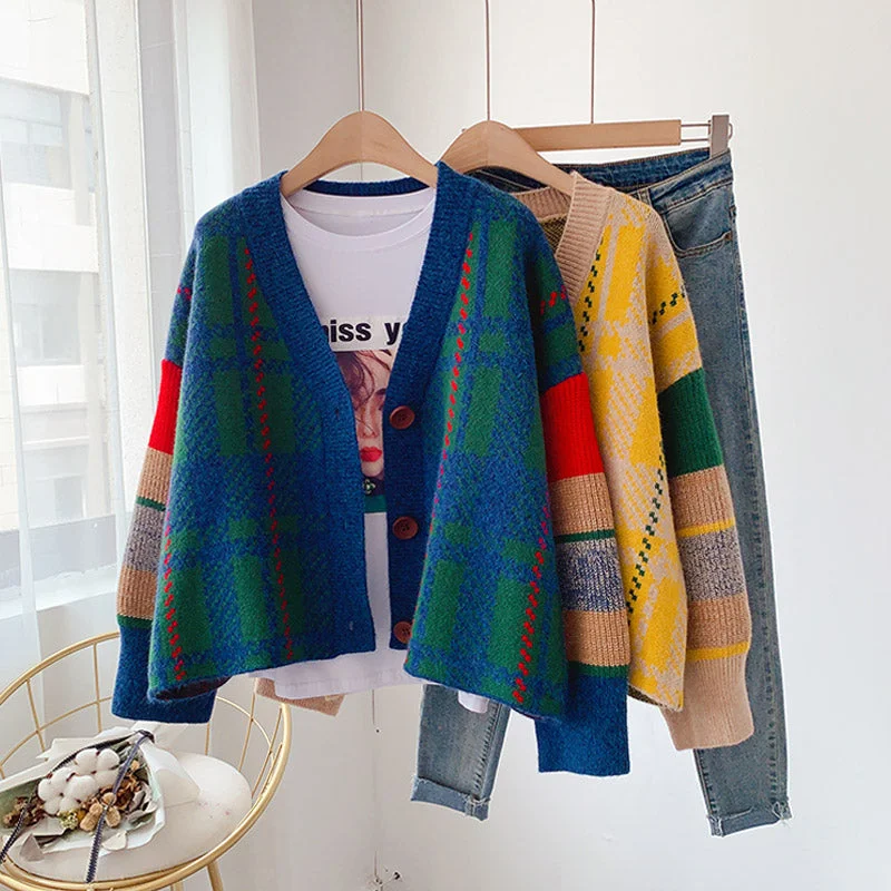 Japanese antique contrast sweater cardigan  5017 Satin Blend Silk Blend Wool Blend