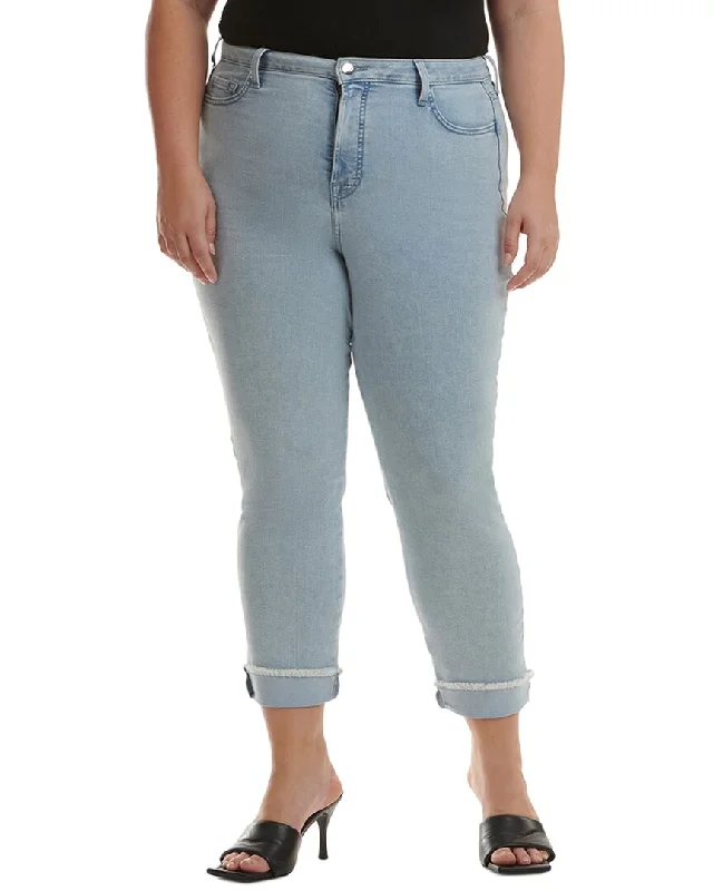 Jen7 Plus Primrose Crop Skinny Jean Casual Distressed Denim Jeans