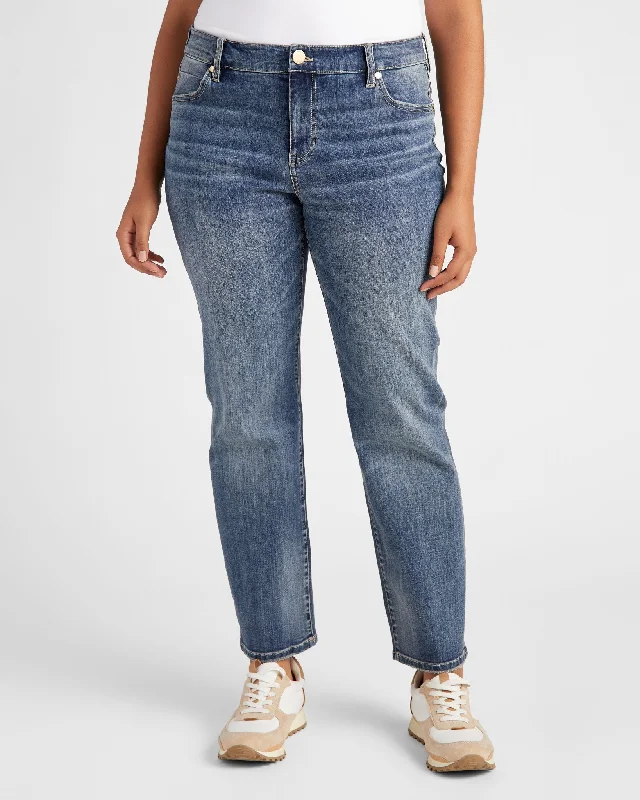 Plus Size Kennedy Straight Leg Jeans Trendy Flared Leg Jeans