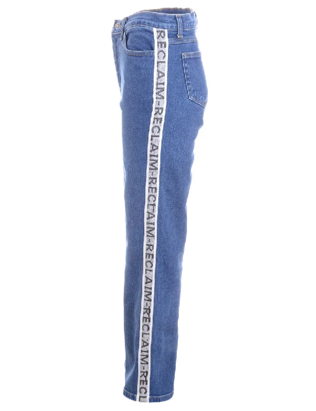 Label Ainsley Reclaim Side Tape Jeans Fashionable Mom Jeans