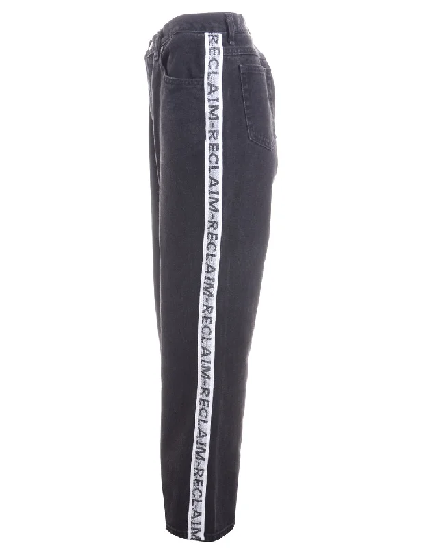 Label Ainsley Reclaim Side Tape Jeans Fashionable White Denim Jeans