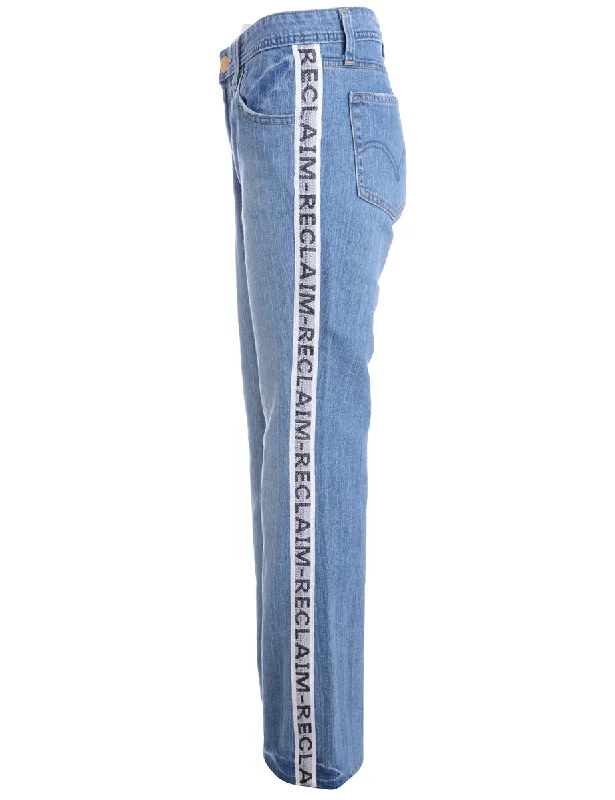 Label Ainsley Reclaim Side Tape Jeans Trendy Classic Fit Jeans