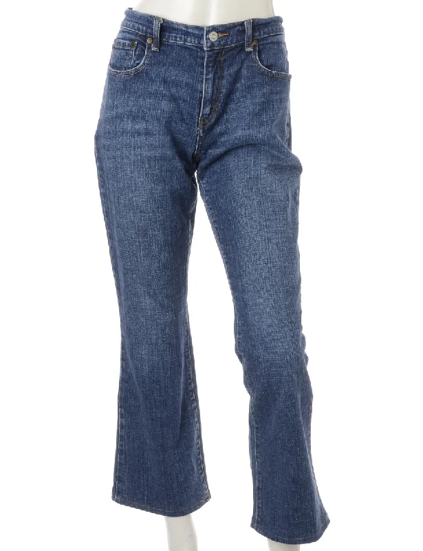 Label Ankle Graze Bootcut Jeans Chic Faded Blue Jeans