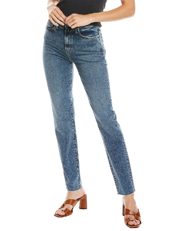 Le Jean Lara Willow Wash High-Rise Slim Jean Casual Straight-Leg Jeans