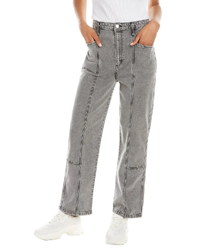Le Jean Sasha Grey Acid High-Rise Modern Straight Jean Casual Bootcut Ripped Jeans