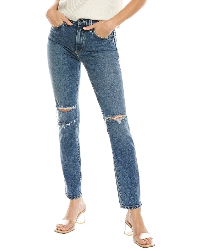 Le Jean Vivie Lina Wash Slim Stovepipe Jean Trendy Cut-Off Denim Shorts