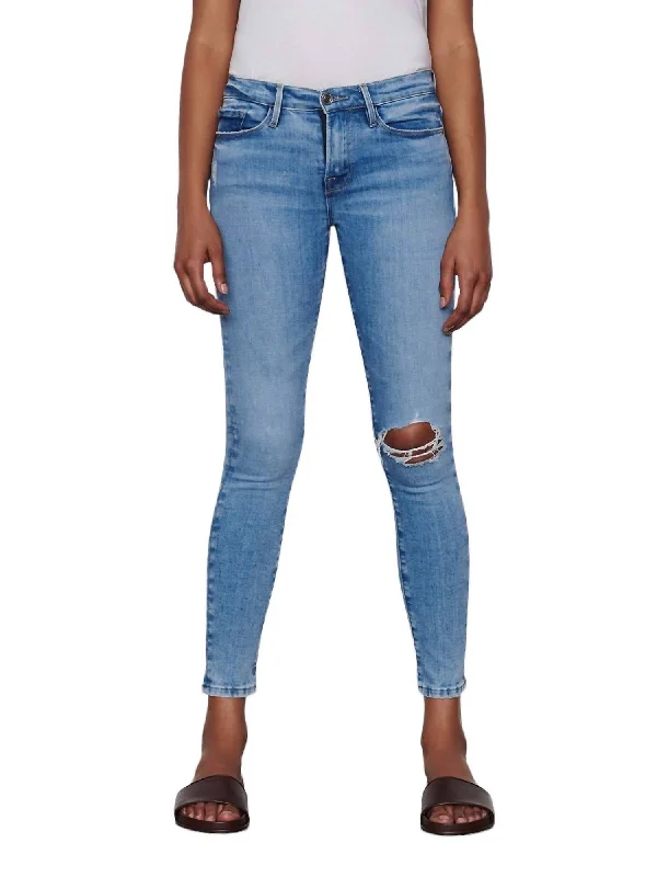 Le Skinny De Jeanne Degradable Jeans In Handcrafted Destruct Elegant Wide-Leg Jeans