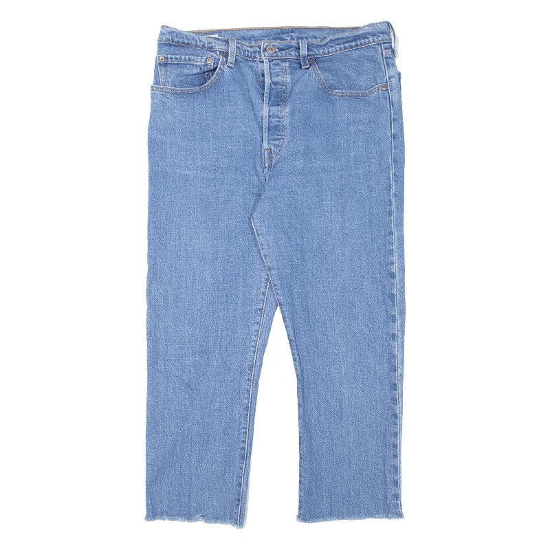 LEVI'S 501 BIG E Jeans Blue Denim Regular Straight Womens W31 L23 Fashionable Button-Front Jeans