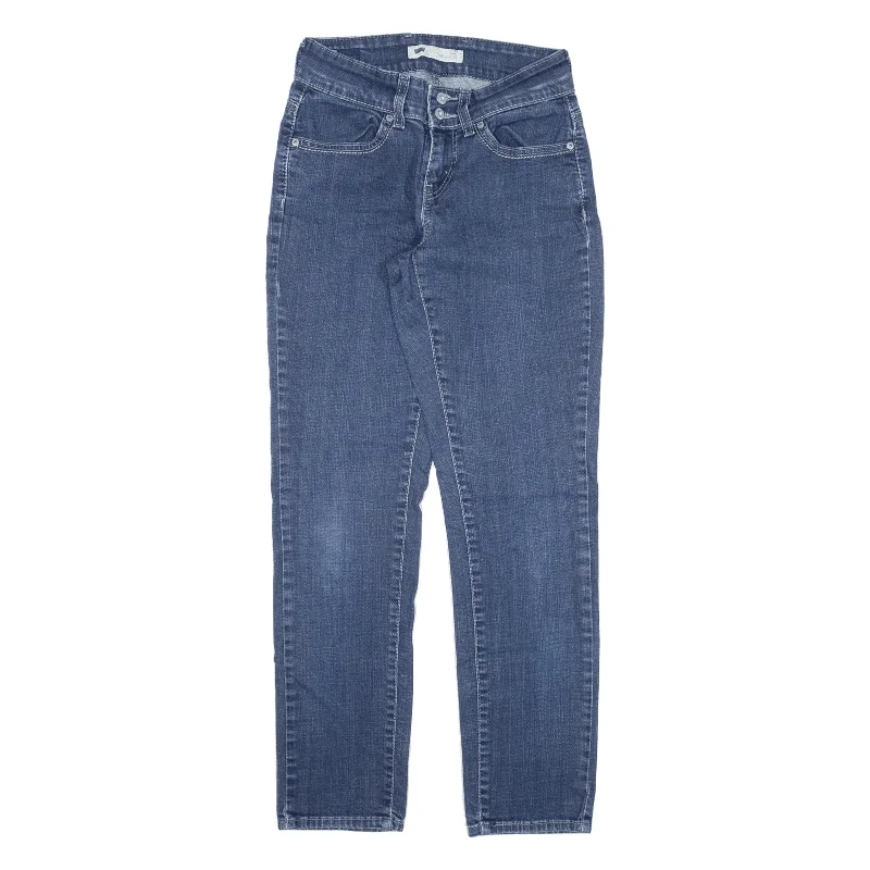 LEVI'S 529 Jeans Blue Denim Slim Skinny Womens W27 L28 Elegant Wide-Leg Jeans
