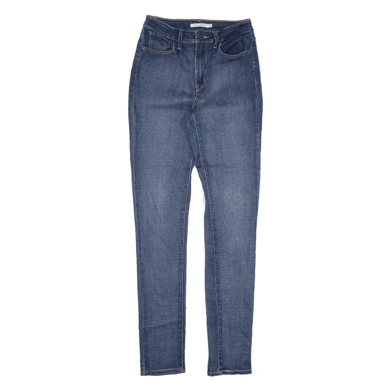 LEVI'S 721 High Rise Jeans Blue Denim Slim Skinny Womens W25 L34 Fashionable Distressed Jeans LEVI'S 721 High Rise Jeans Blue Denim Slim Skinny Womens W25 L34 Fashionable Distressed Jeans