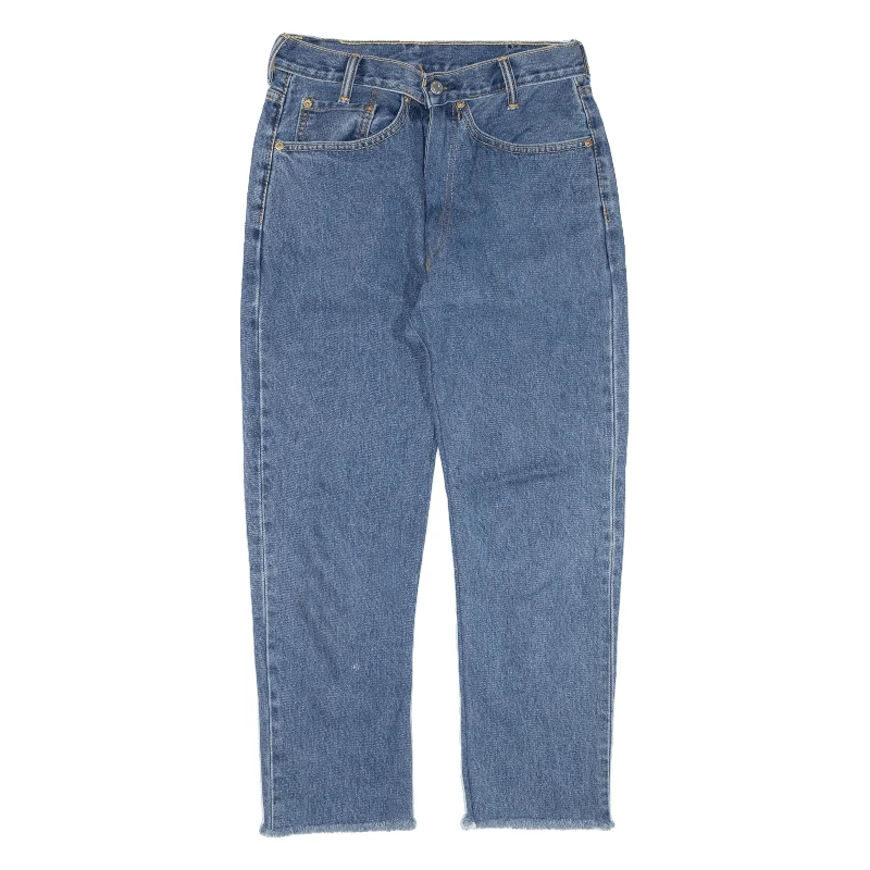 LEVI'S Altered 550 Jeans Blue Denim Regular Straight Womens W26 L24 Trendy Low-Rise Bootcut Jeans
