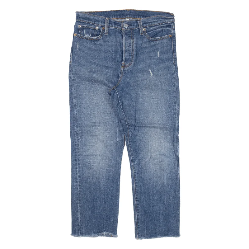 LEVI'S Distressed Jeans Blue Denim Regular Straight Womens W29 L24 Fashionable Jeggings Style Jeans LEVI'S Distressed Jeans Blue Denim Regular Straight Womens W29 L24 Fashionable Jeggings Style Jeans
