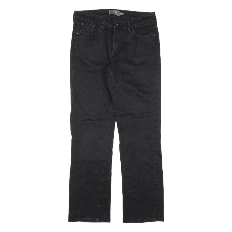 LEVI'S Jeans Black Denim Classic Straight Womens W29 L29 Comfortable Stretch Denim Jeans
