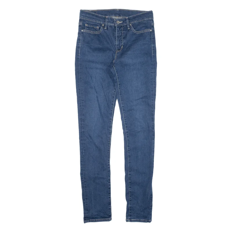 LEVI'S Jeans Blue Denim Slim Skinny Womens W28 L32 Trendy Flared Leg Jeans