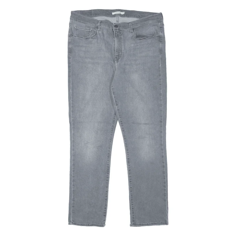 LEVI'S Jeans Grey Denim Classic Straight Womens W32 L30 Elegant Dark-Wash Bootcut Jeans