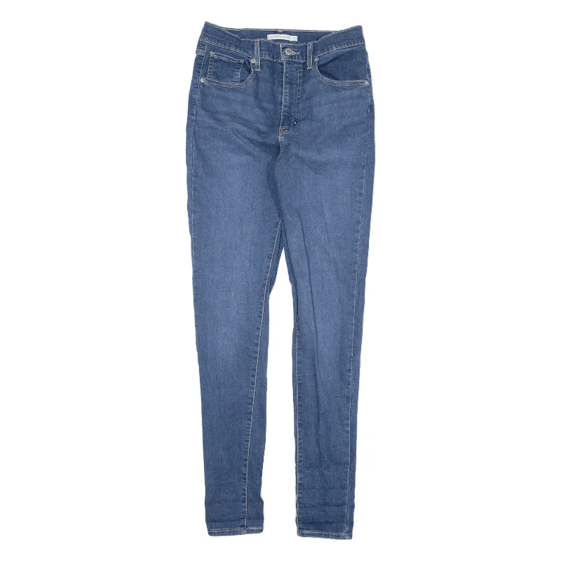 LEVI'S Mile High Jeans Blue Denim Slim Skinny Womens W27 L32 Stylish High-Waist Skinny Denim