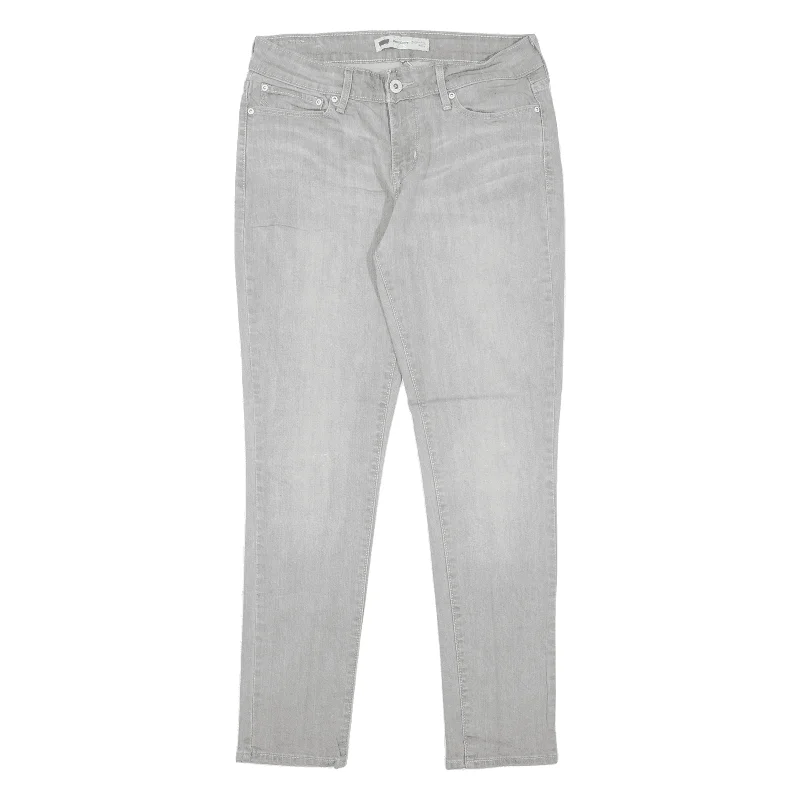 LEVI'S Modern Rise Jeans Grey Denim Slim Skinny Womens W28 L30 Stylish Cargo Style Jeans