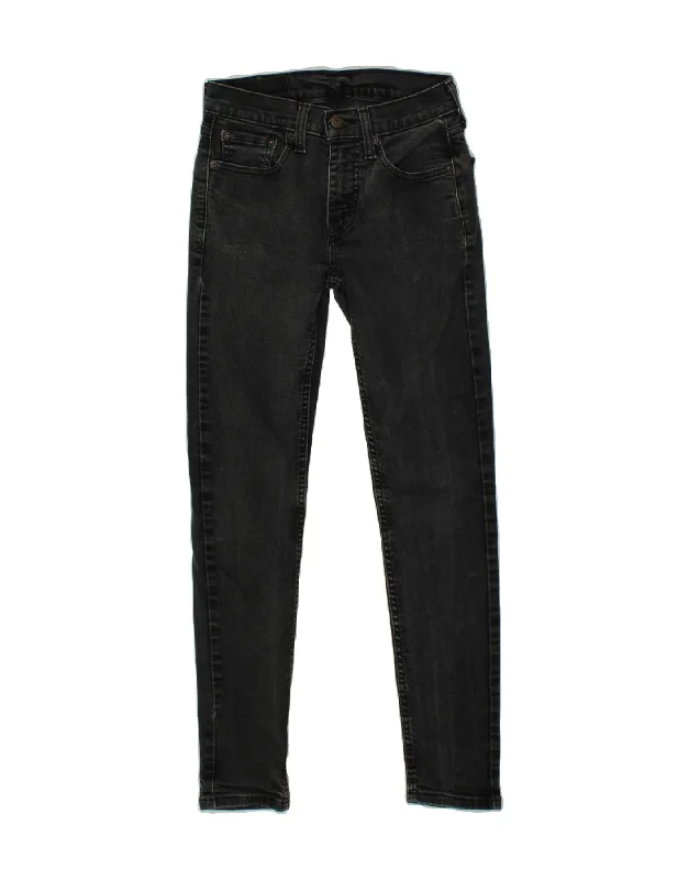 LEVI'S Womens 519 Skinny Jeans W28 L29 Grey Cotton Trendy Classic Fit Jeans