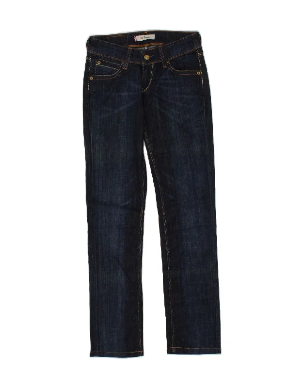 LEVI'S Womens 571 Slim Jeans W26 L31 Navy Blue Casual High-Waisted Bootcut Jeans