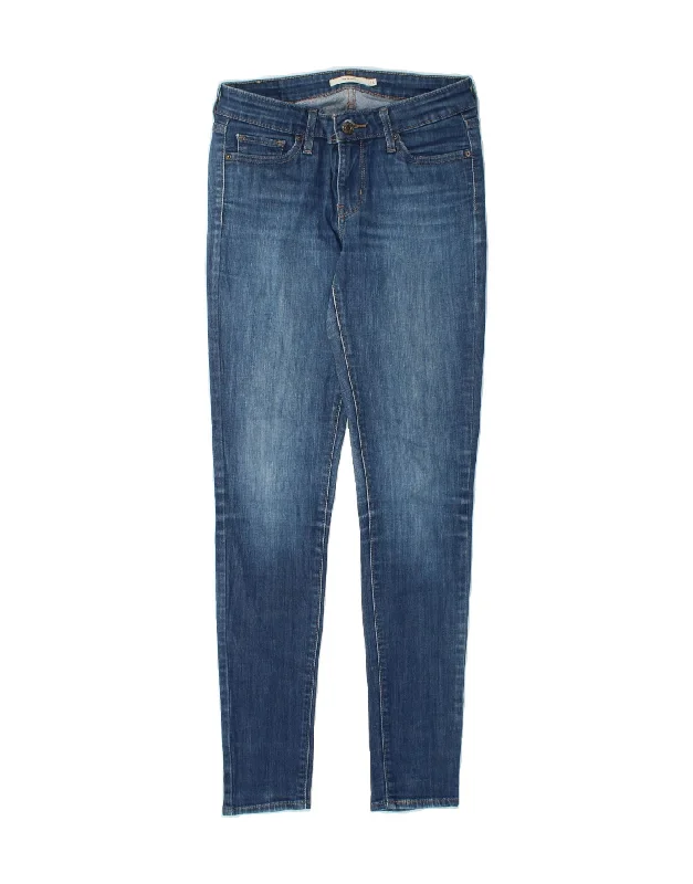 LEVI'S Womens 711 Skinny Jeans W26 L32  Blue Cotton Elegant Skinny Leg Jeans