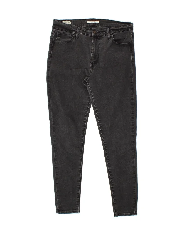 LEVI'S Womens 720 Super Skinny Jeans W32 L30 Grey Cotton Classic Button Fly Jeans
