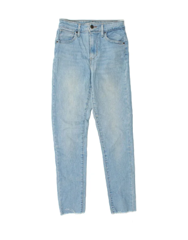 LEVI'S Womens 721 High Rise Skinny Jeans W26 L26 Blue Cotton Fashionable Jeggings Style Jeans LEVI'S Womens 721 High Rise Skinny Jeans W26 L26 Blue Cotton Fashionable Jeggings Style Jeans