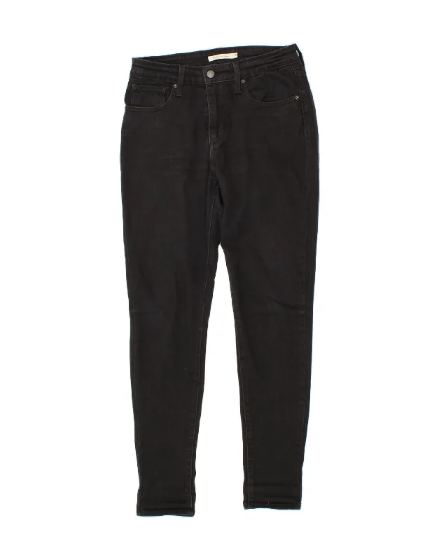 LEVI'S Womens 721 High Rise Skinny Jeans W28 L32 Black Cotton Trendy Acid Wash Skinny Jeans LEVI'S Womens 721 High Rise Skinny Jeans W28 L32 Black Cotton Trendy Acid Wash Skinny Jeans