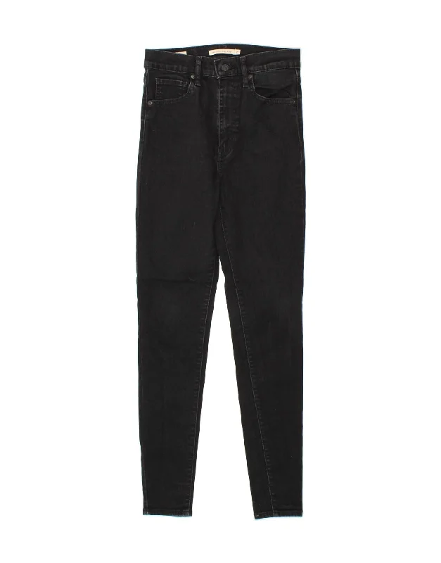 LEVI'S Womens Mile High Super Skinny Jeans W27 L30 Blue Cotton Fashionable Straight Cut Jeans