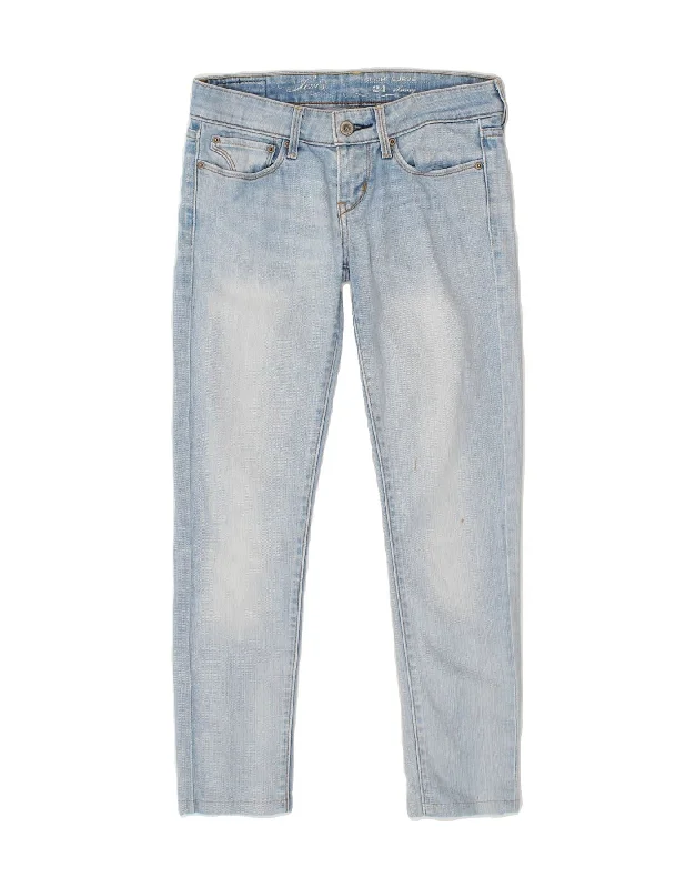 LEVI'S Womens Slightly Curvy Skinny Jeans W24 L25 Blue Cotton Fashionable Relaxed Fit Denim LEVI'S Womens Slightly Curvy Skinny Jeans W24 L25 Blue Cotton Fashionable Relaxed Fit Denim