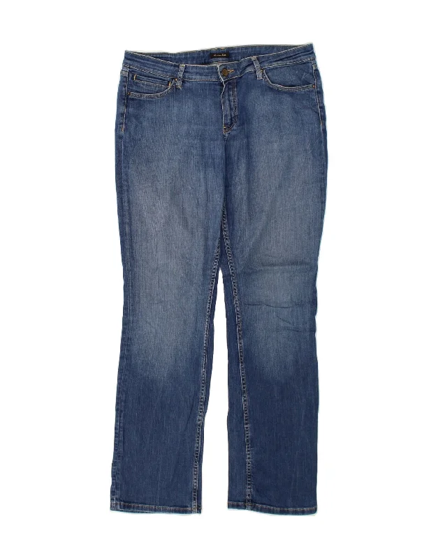 MASSIMO DUTTI Womens Regular Fit Straight Jeans EU 44 XL W38 L32 Blue Fashionable Straight Cut Jeans