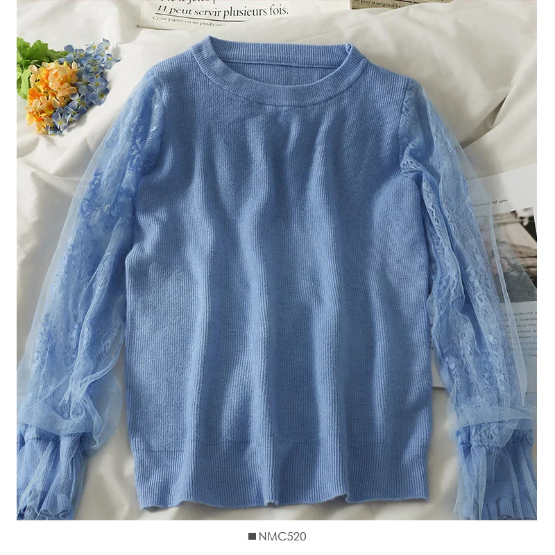 Mesh stitching loose and slim long sleeve Pullover Sweater 1817 Long Sweater Short Sweater Cropped Sweater Mesh stitching loose and slim long sleeve Pullover Sweater 1817 Long Sweater Short Sweater Cropped Sweater