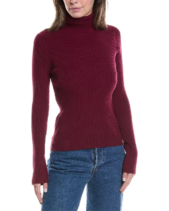 Michael Stars Nora Turtleneck Sweater Elasticated Padded Insulated