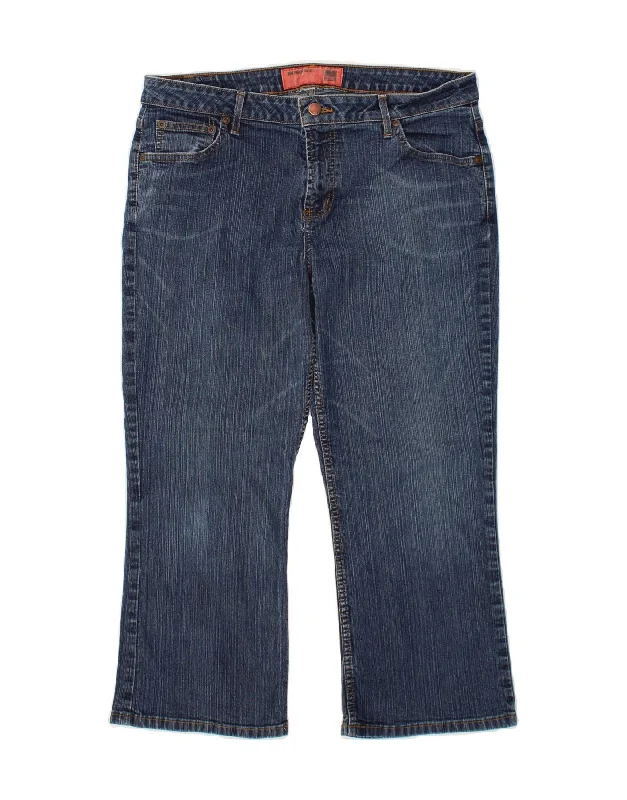 MOSSIMO Womens Crop Bootcut Jeans W34 L24 Navy Blue Comfortable Low-Rise Jeans
