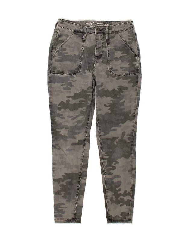 MOSSIMO Womens High Rise Jegging Jeans US 6 Medium W28 L27 Grey Camouflage Trendy Patchwork Denim Jeans