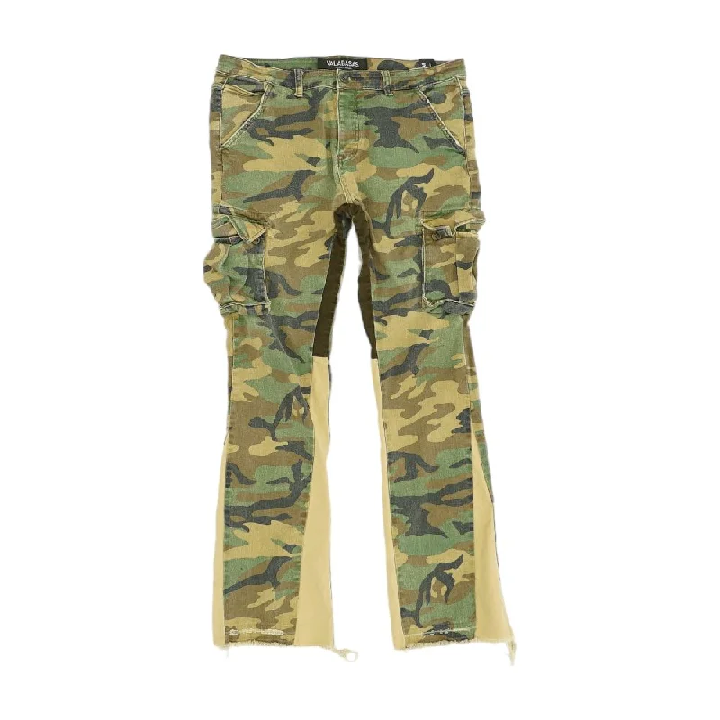 Multi Camo Jeans Chic Faded Blue Jeans