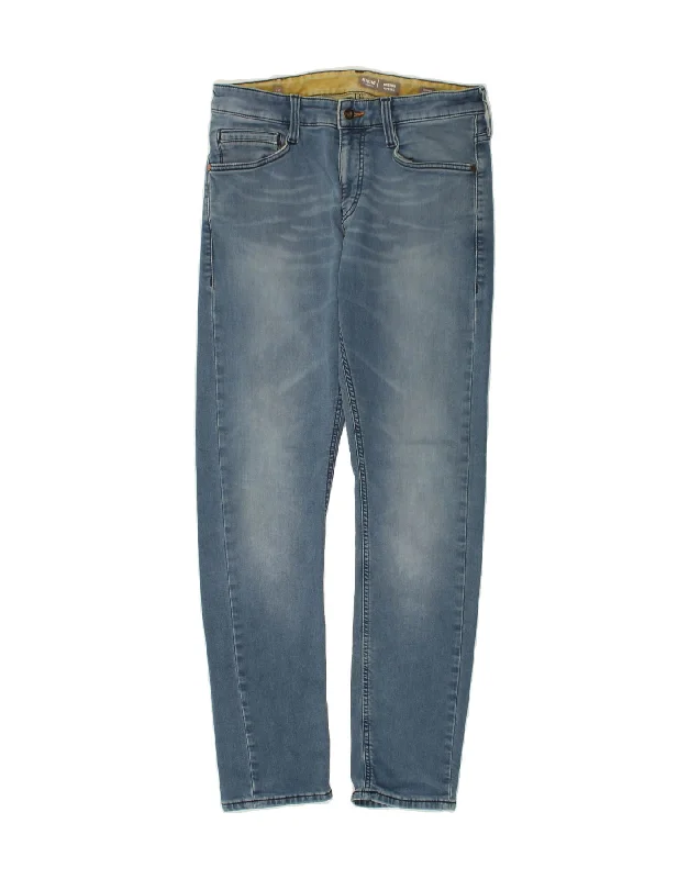 MUSTANG Womens Oregon Tapered Jeans W32 L32 Blue Cotton Trendy Layered Pocket Jeans