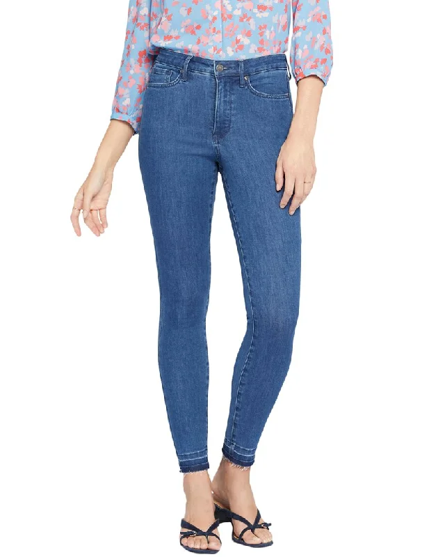 NYDJ High-Rise Ami Skinny Released Hem Jean Fashionable Button-Front Jeans